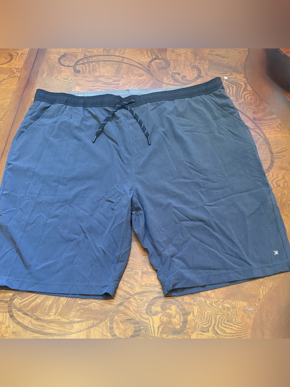Men's Knit Drawstring Swim Shorts - Dark Gray